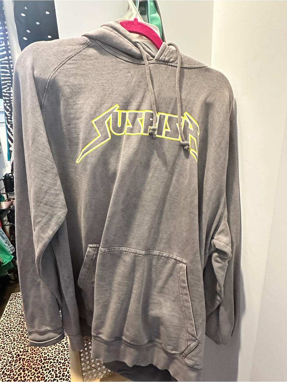 Bailey Sarian “Suspish” Graphic Hooded Sweatshirt